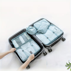 7-Pc Travel Luggage Set Versatile Organizers Multifunctional Bags