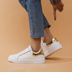 Casual Non Slip Skate Shoes Flat Lace Up Sneakers