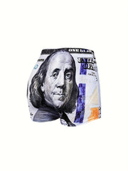 Women's Plus Money Print High Rise Stretch Shorts