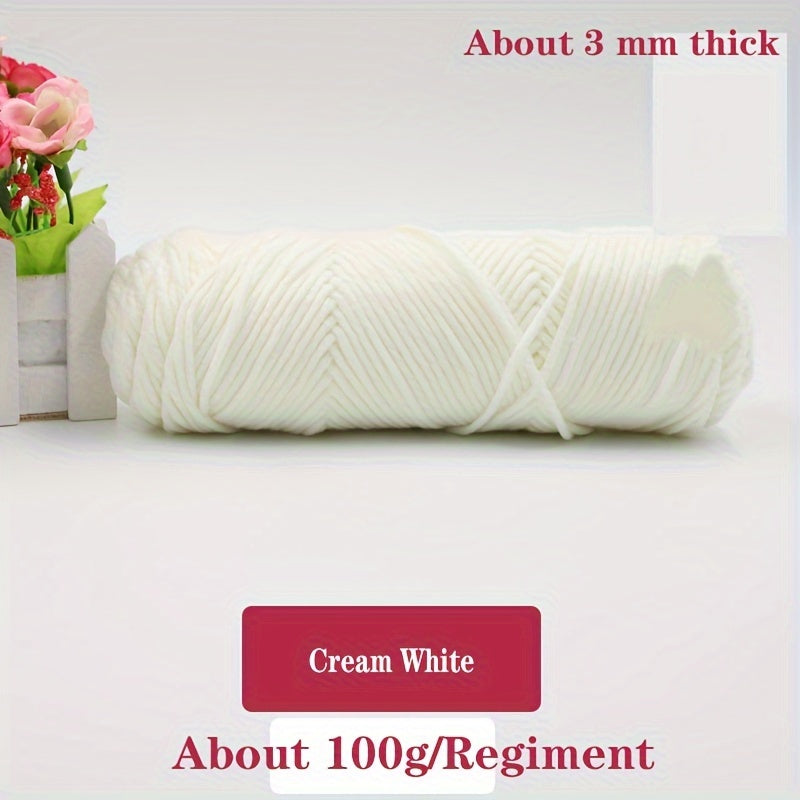 Thick 8-Strand Cotton Thread Ball for Scarf Knitting DIY Medium