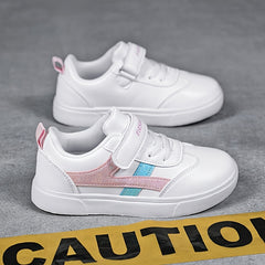 Girls Casual Sneakers Lightweight Breathable Hook And Loop Skate Shoes