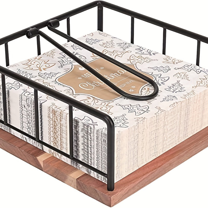 Iron Napkin Holder Classic Arc Series Three door Paper Towel Clip