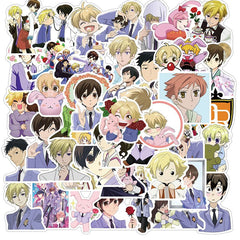 50pcs Anime Stickers Handsome Doodle Decals Waterproof Self Adhesive