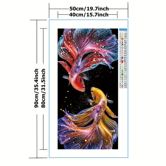 Fish Pattern Cross Stitch Kits 11CT Printed On Canvas