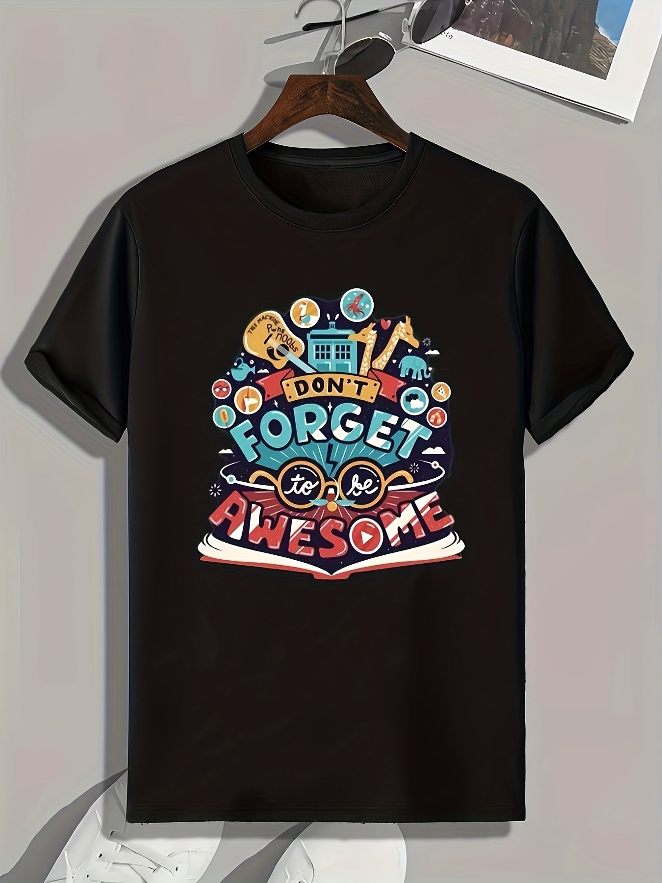 Men's Awesome Print Graphic T-shirt Casual Tee For Summer
