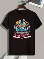 Men's Awesome Print Graphic T-shirt Casual Tee For Summer