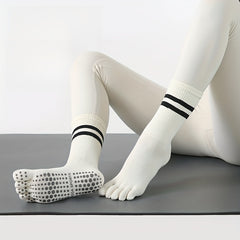 Professional Yoga Socks Anti slip Grips Breathable Stripe Sports Socks