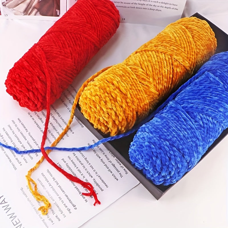Velvet Yarn Soft And Skin Friendly Crocheting Knitting Hand Weaving DIY 200g