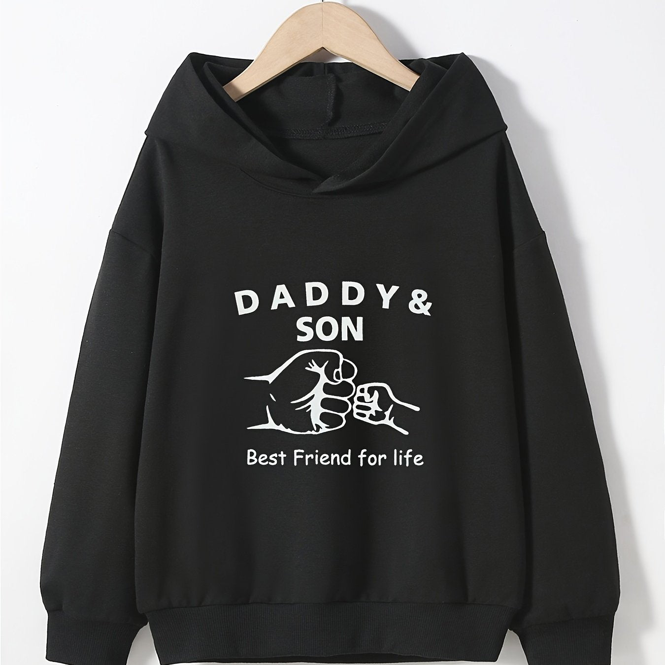 Boy's Hoodie DADDY & SON FOR LIFE Print Top Hooded Pullover