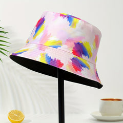 Tie Dye Bucket Hat Multicolor Fisherman Cap Unisex Travel Beach Hat
