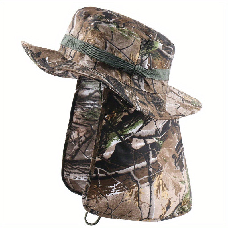 Camouflage Sunscreen Hat Neck Gaiter UV Protection Bucket Hat