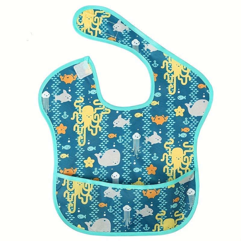 Baby Soft Bib Cartoon Printing Washable Bib Boys Girls Feeding Bib