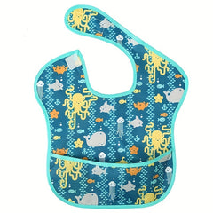 Baby Soft Bib Cartoon Printing Washable Bib Boys Girls Feeding Bib