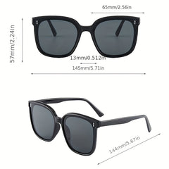 Square Sunglasses Rivet Decor Anti Glare UV400