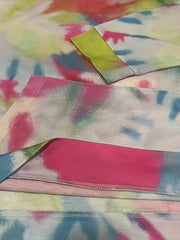 Colorblock Tie Dye Long Sleeve Hoodie With Pockets