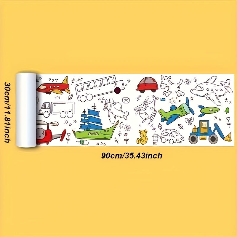 Kids Doodle Paper Roll Art Kit - Creative Drawing Sheets Sketch Pads