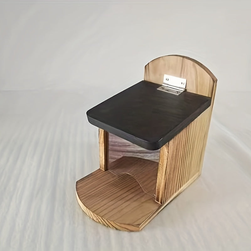 Wooden Squirrel Feeder: Handcrafted Chipmunk Picnic Table