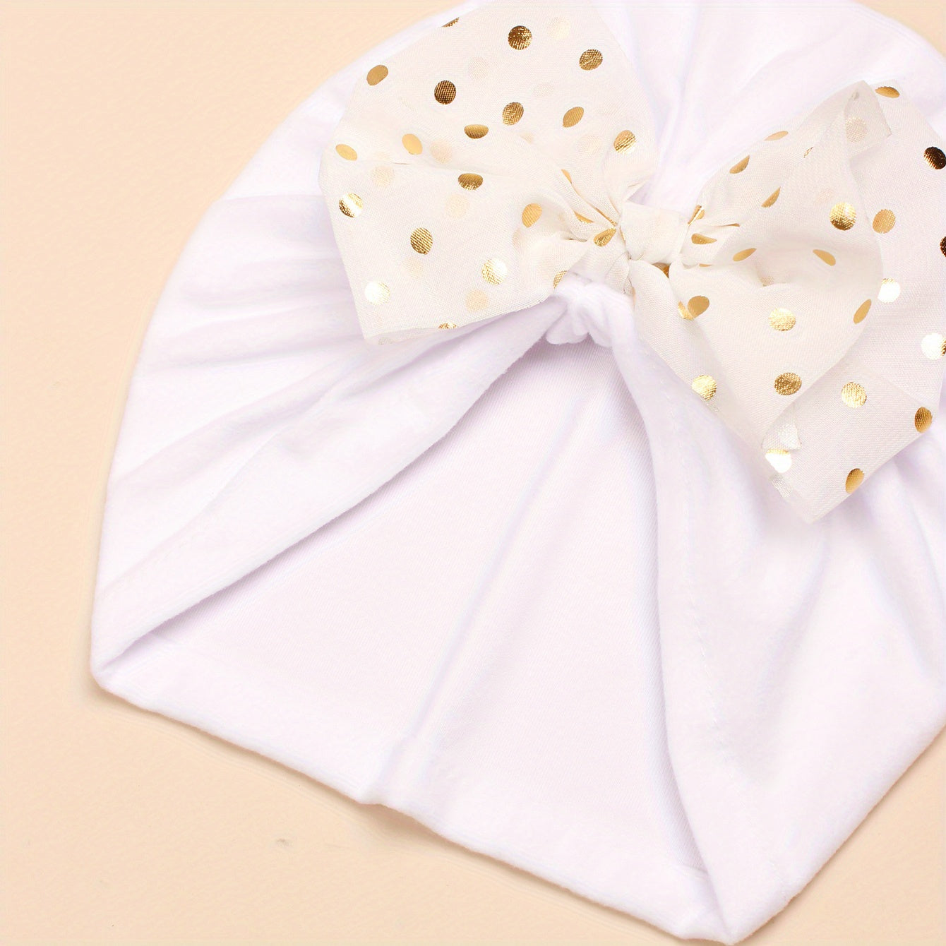 Plain Chiffon Bow Baby Turban Hat for Everyday Use