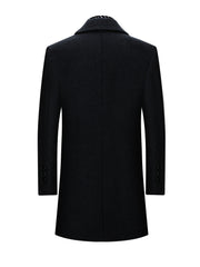 Men's Woolen Coat Long Windbreaker Jacket
