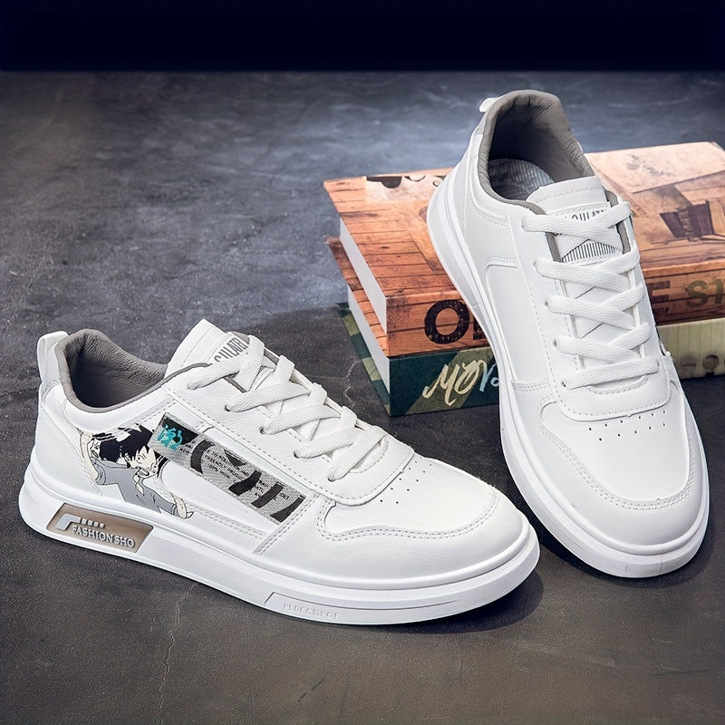 Men's Anime Print Skate Shoes Wear resistant Non Slip Sneakers Men's Footwear