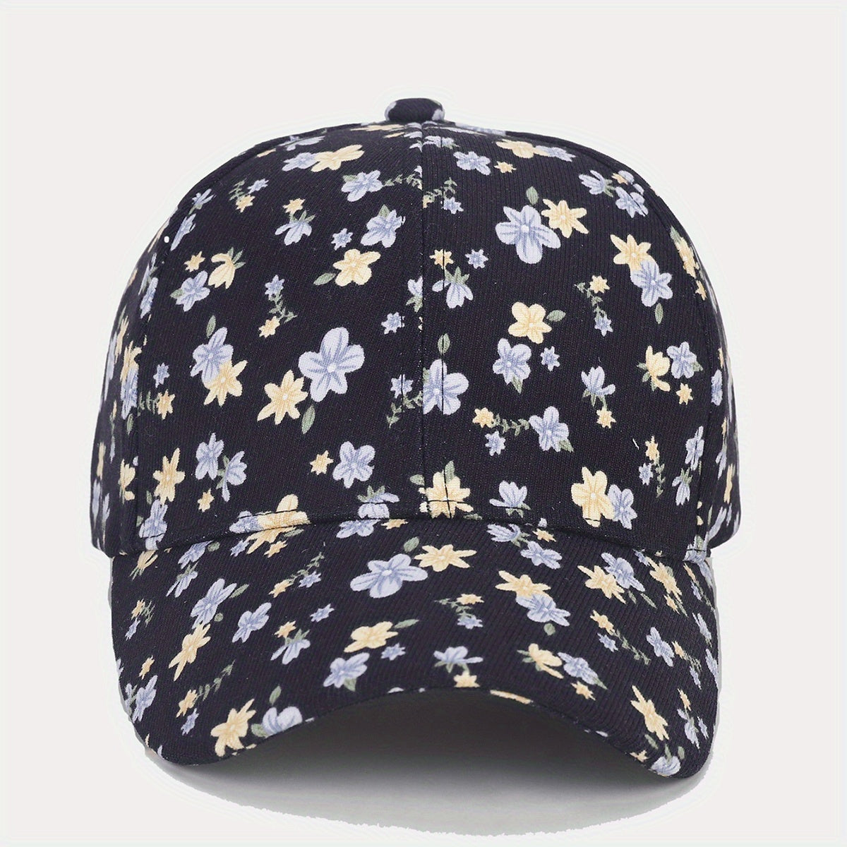 Floral Print Baseball Cap Cartoon Sun Hats Lightweight Adjustable