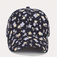 Floral Print Baseball Cap Cartoon Sun Hats Lightweight Adjustable