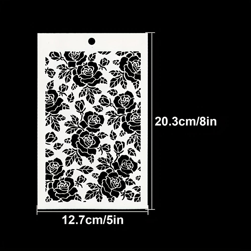 Rose Flower Background Stencils Shoe Stencils Graffiti Stencils DIY Art - 20