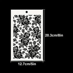 Rose Flower Background Stencils Shoe Stencils Graffiti Stencils DIY Art - 20