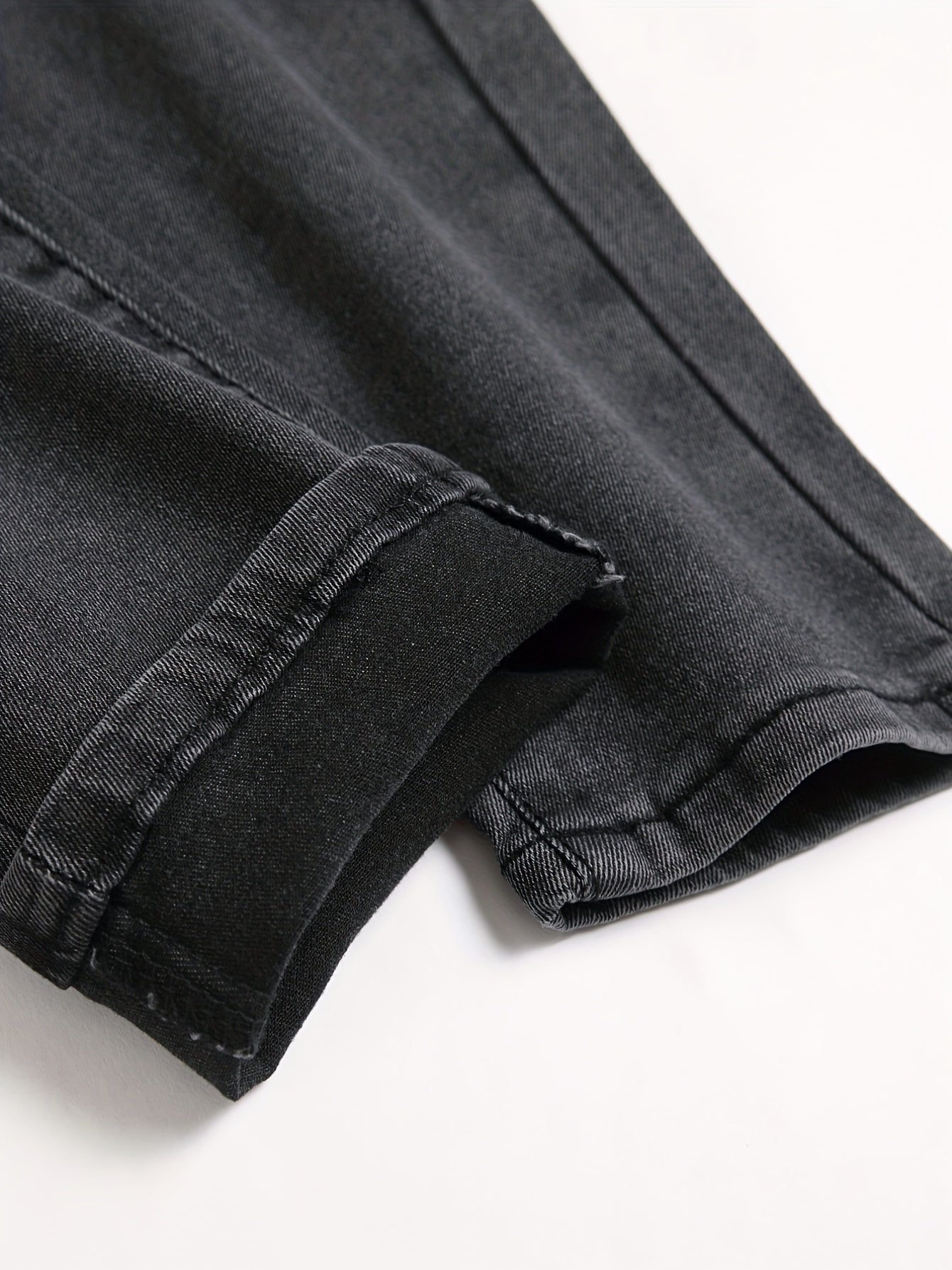 Men's Distressed Slim Fit Jeans - Casual Street Style Denim Pants