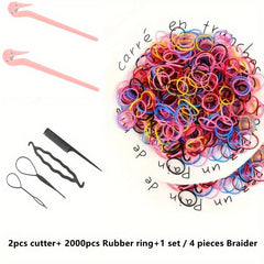 Hair Braider Rubber Band Set Combo
