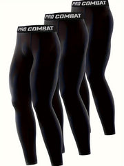 Men's Sports Leggings Active High Stretch Compression Pants