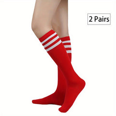 Striped Calf Socks Knee High Women's Stockings