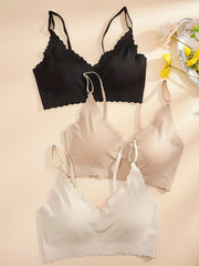 3 Pack Plus Size Seamless Padded Bralette Set