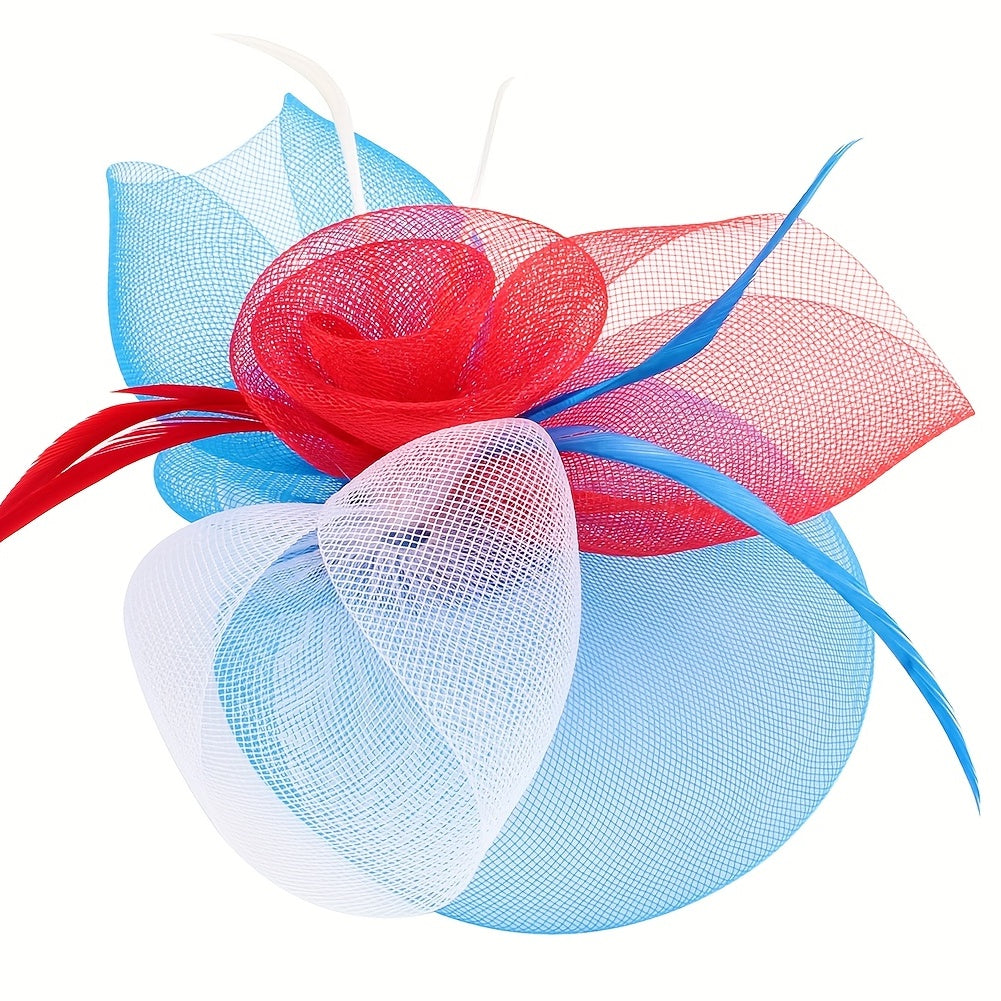 Mesh Faux Feather Ladies Party Headwear