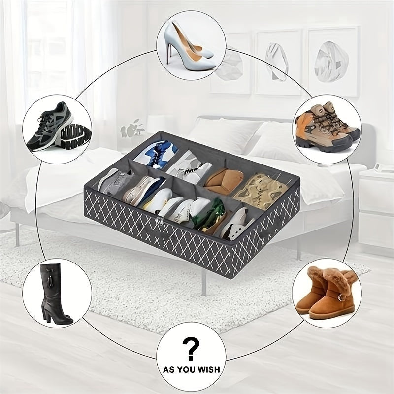 Geometric Pattern Underbed Shoes Bag Dustproof Organizer