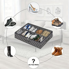 Geometric Pattern Underbed Shoes Bag Dustproof Organizer