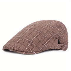 Classic Plaid Pattern Beret Unisex British Style Painter Cap