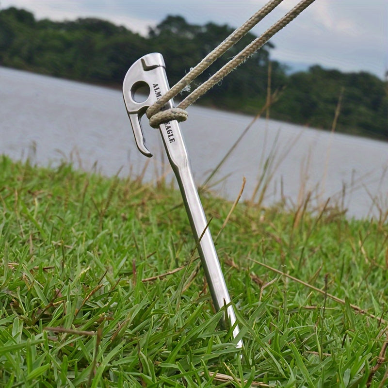 8pcs High Strength Stainless Steel Ground Nails for Camping Tent