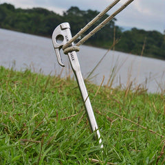 8pcs High Strength Stainless Steel Ground Nails for Camping Tent