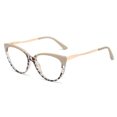 Tortoiseshell Block Frame Retro Clear Lens Light Blocking Glasses