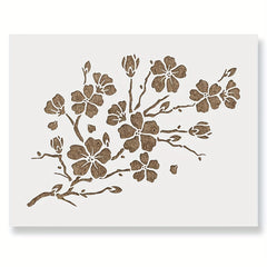 Cherry Flowers Stencil For Painting On Wood Canvas Reusable Drawing Stencils