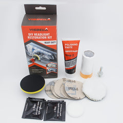 Car Headlight Restoration Kit Lens Cleaning & Polish