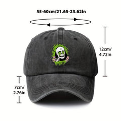 Skull Print Vintage Baseball Cap Adjustable Trucker Cap