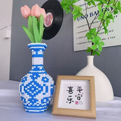 1500pcs 3D Ceramic Vase DIY Puzzle Kit Adult Assembly Model Set