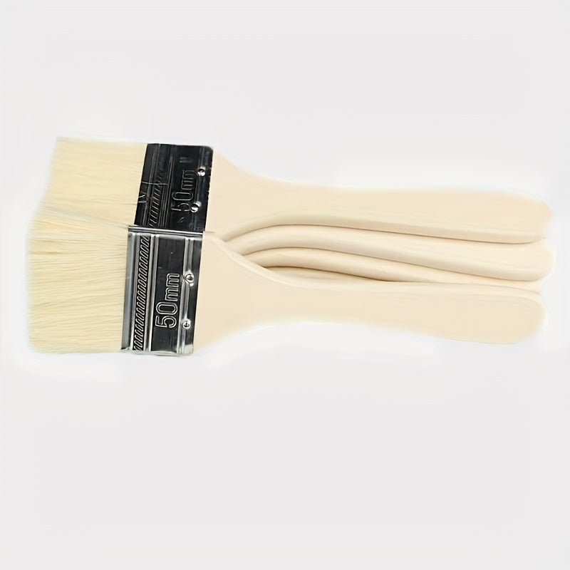Wooden Handle Brush Soft Hair Barbecue Paint Baking Cleaning Flat Ash Brush