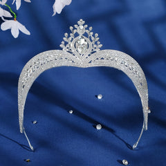 Princess Rhinestone Silvery Bridal Crown Tiara Headband Wedding Quinceanera