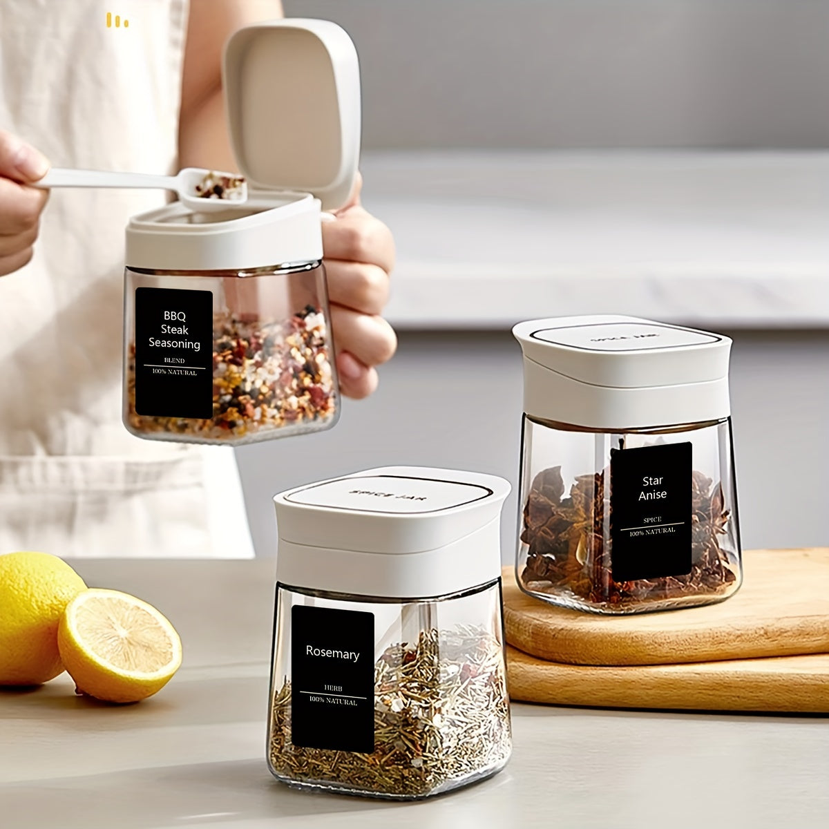 275pcs Removable Spice Jar Labels Stickers, Waterproof Pantry Labels for Storage
