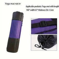 Yoga Mat Storage Bag Drawstring Mesh Backpack