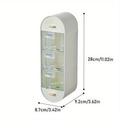 Spice Jars Wall Mounted Seasoning Containers with Spoon