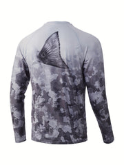 Men's Sun Protection Quick Dry Long Sleeve Tops for Outdoor Fishing